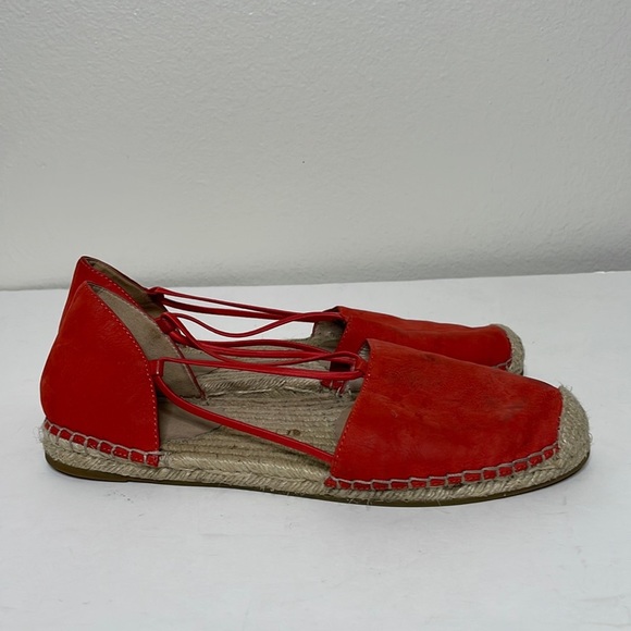 Eileen Fisher Lee Espadrille Sandals sz 8 Orange - Picture 1 of 8